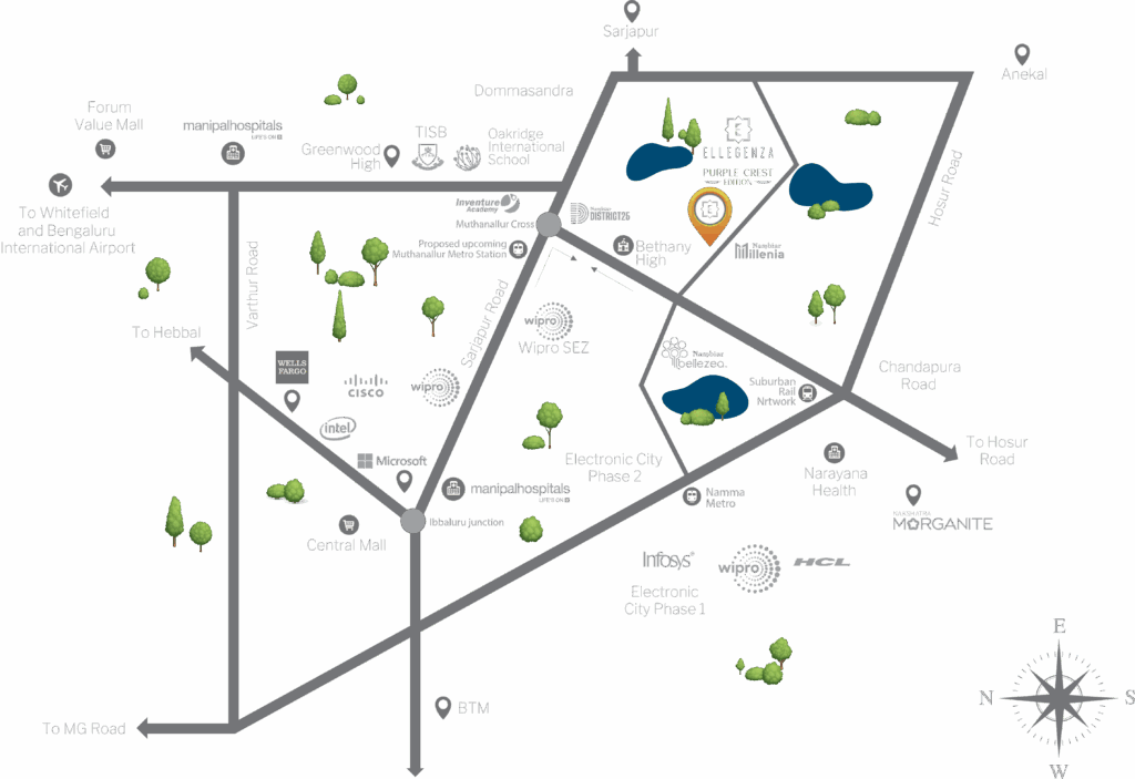 Ellegenza Purple Crest location map