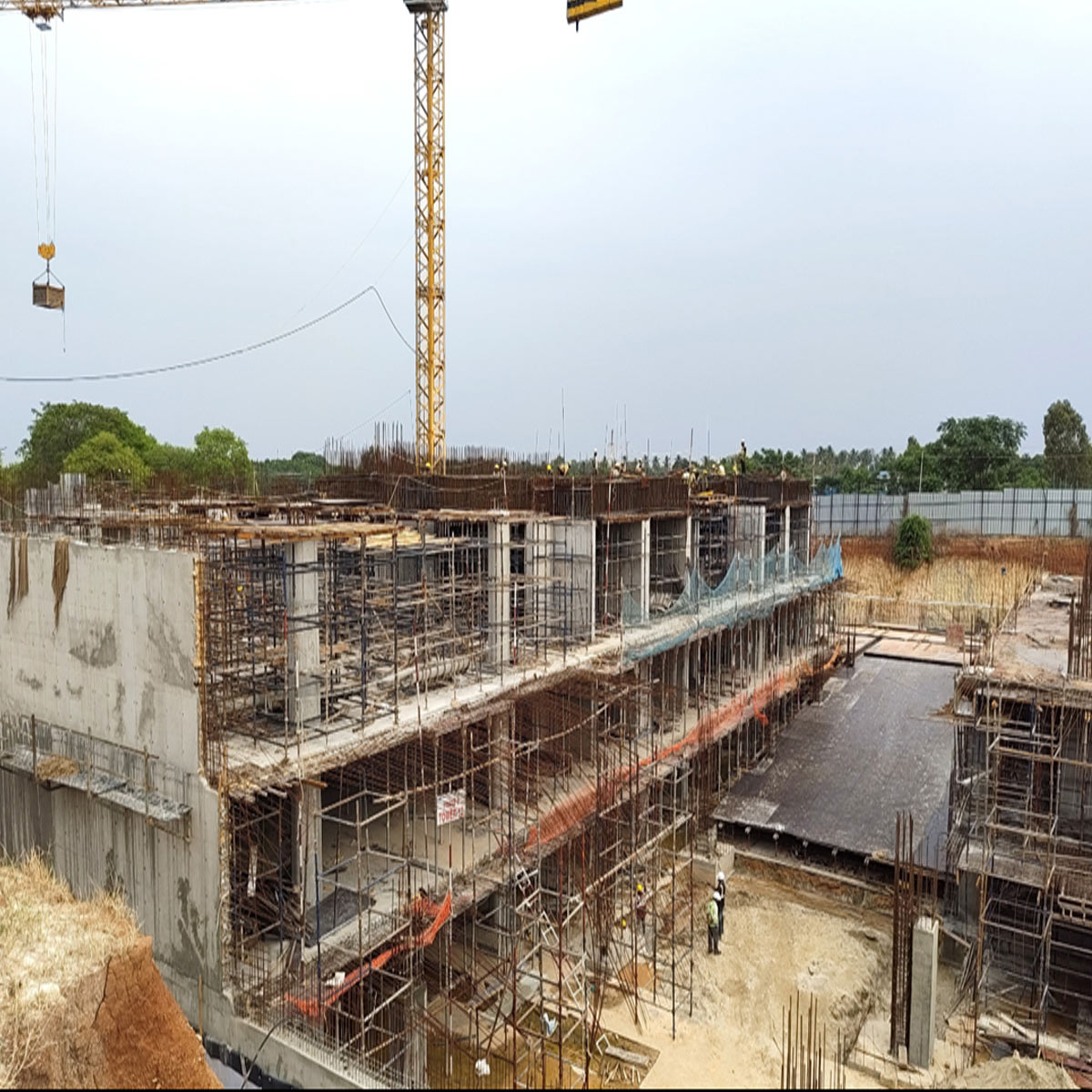 May 7, 2026 First-Floor Transfer Beam Shuttering & Rebar Works In Progress