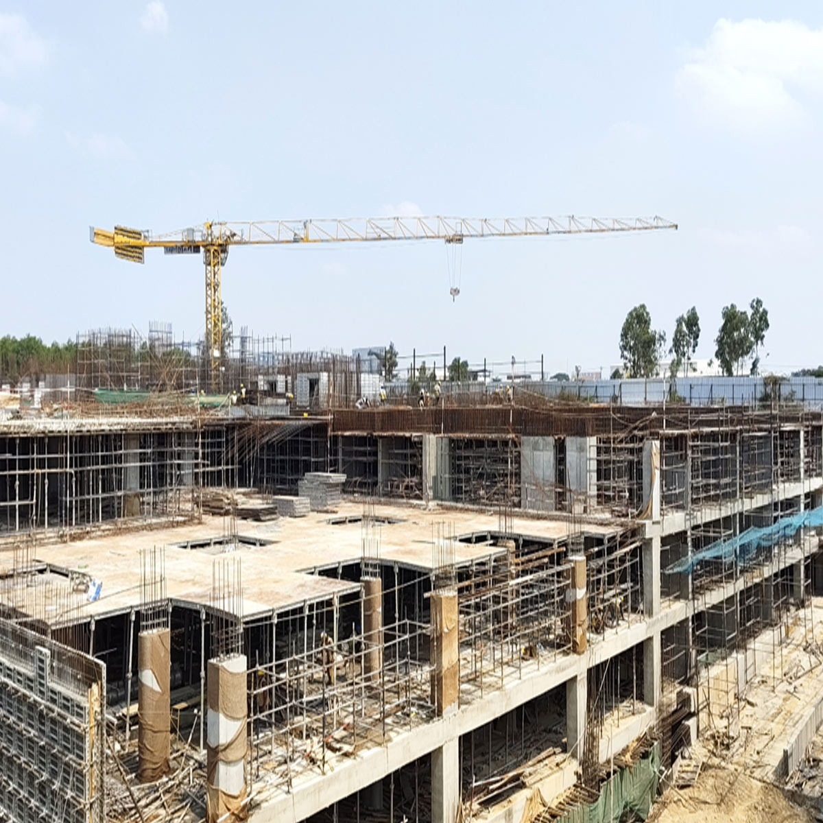 May 7, 2026 GROUND-FLOOR SLAB SHUTTERING & REBAR WORKS IN PROGRESS