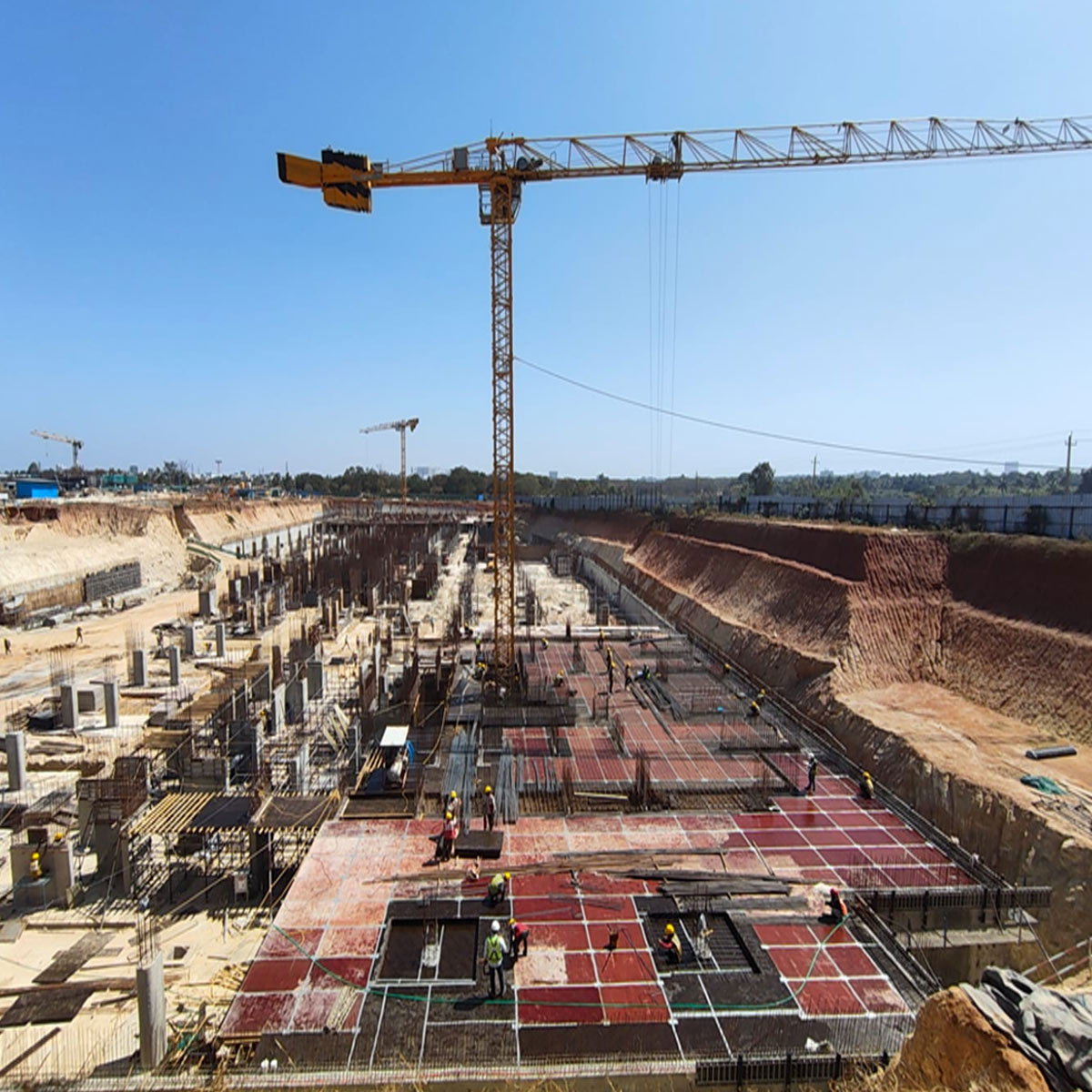May 7, 2026 Tower 08 Lower Basement Roof Slab Shuttering & Rebar Works In Progress